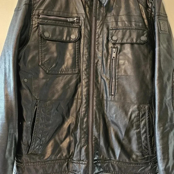 Projek Raw Vegan  Leather Moto Bohemian Biker Hippie Jacket Black Size Medium. - Picture 7 of 16